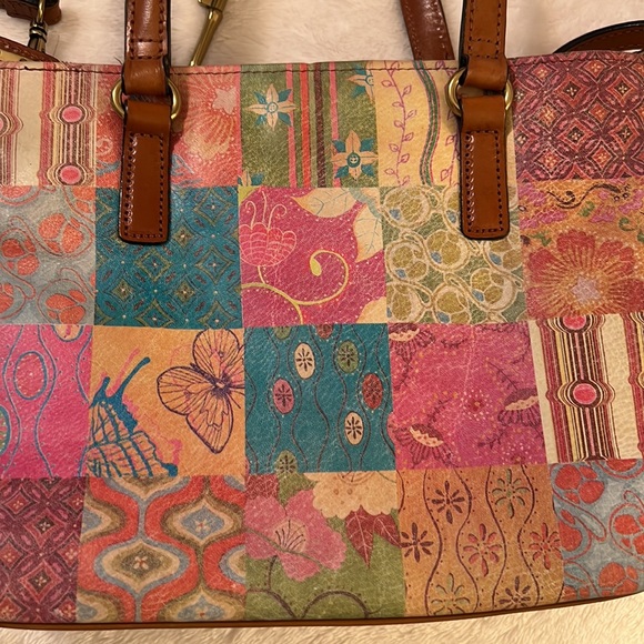 Like new beautiful FOSSIL leather vintage satchel crossbody bag,, - Picture 8 of 8